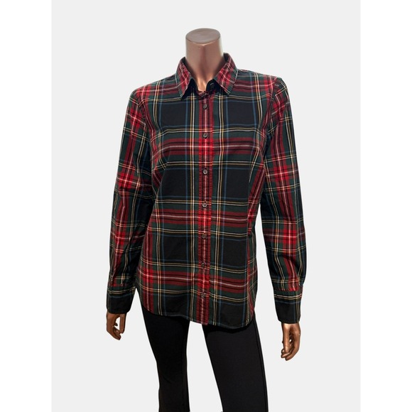 J. Crew Factory Tops - J.Crew Womens Shirt Stewart Plaid Tartan Red Green Preppy Academia Heritage/8